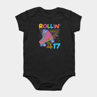 Retro Roller Girl T Roller Skating Birthday Gift Roller Skate Party Outfit Retro Vintage Rollin' into Derby tee Gift Baby Bodysuit